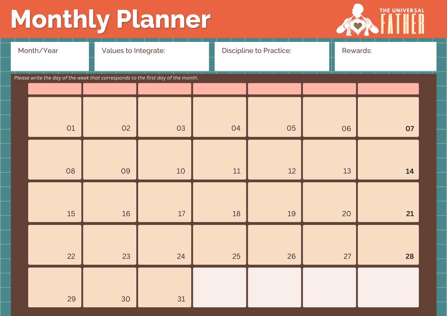 Monthly planner
